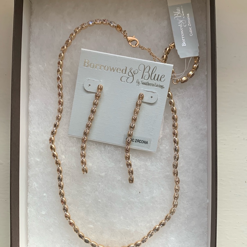 Borrowed And Blue By Southern Living Necklace And Earring Set 30$